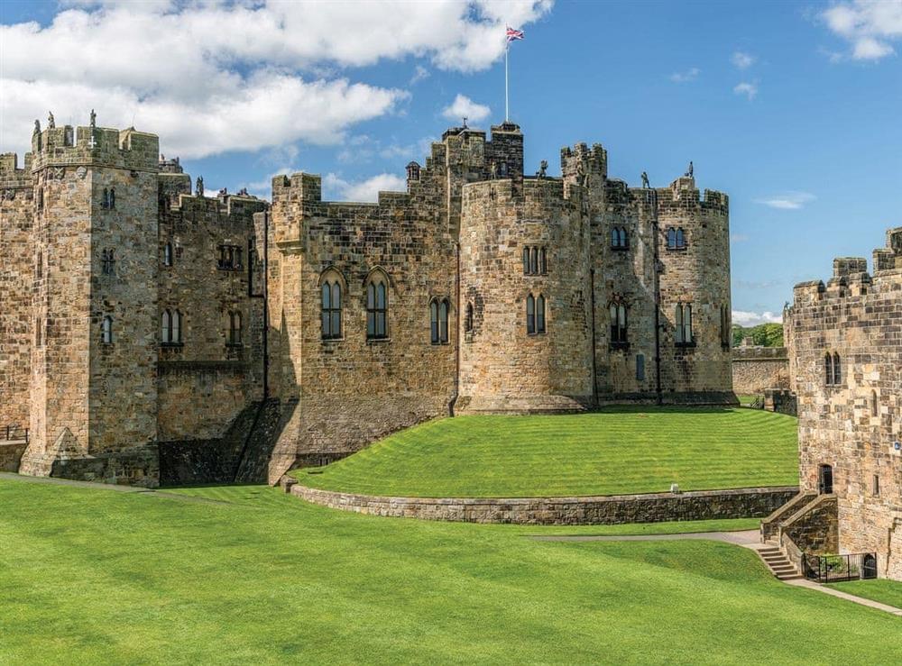 Alnwick Castle at Willows Cottage in Red Row, near Alnwick, Northumberland