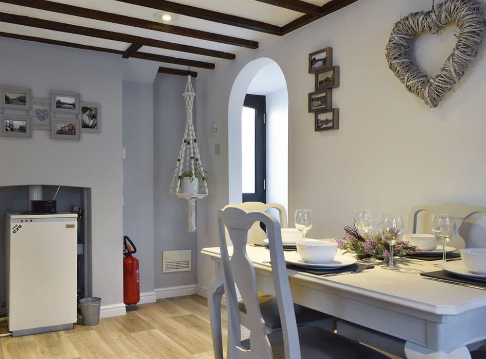 Attractive dining area at Wilma Cottage in Geldeston, near Beccles, Suffolk