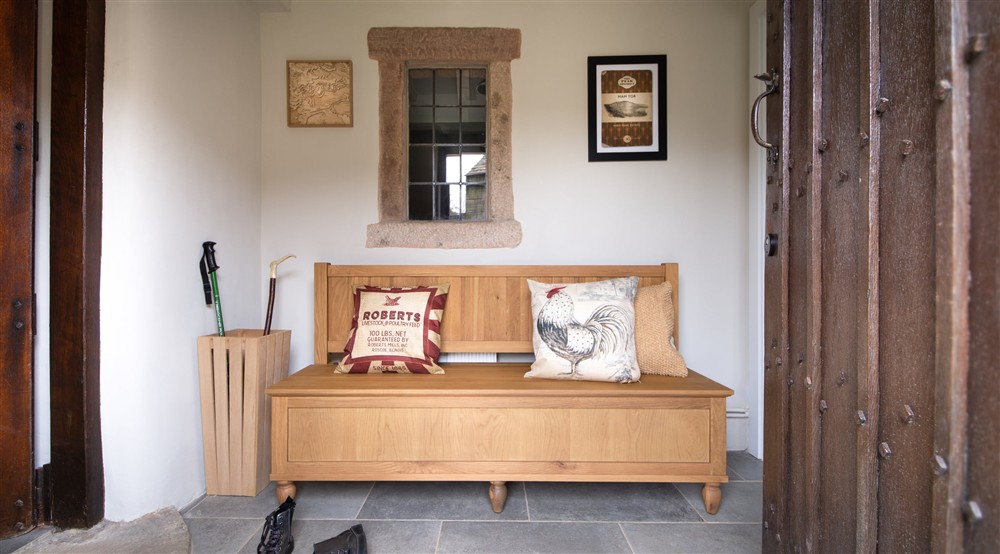 The entrance at Wilson Farmhouse in Hope Valley, Derbyshire