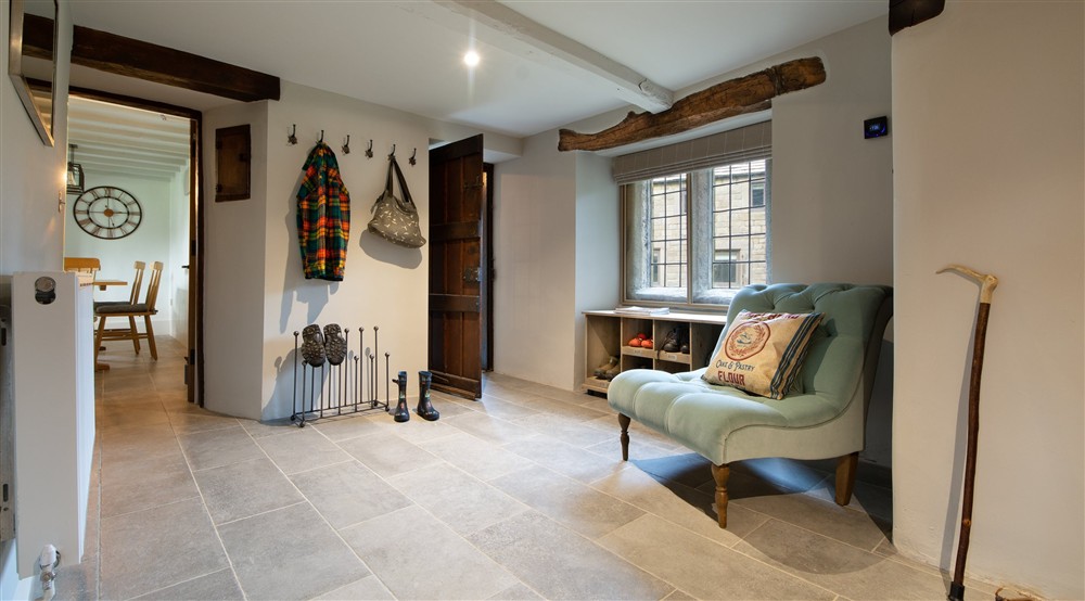 The hallway at Wilson Farmhouse in Hope Valley, Derbyshire