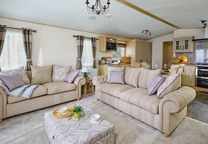 The living area in the Beaumont at Wilson House Holiday Park in Garstang, Lancashire