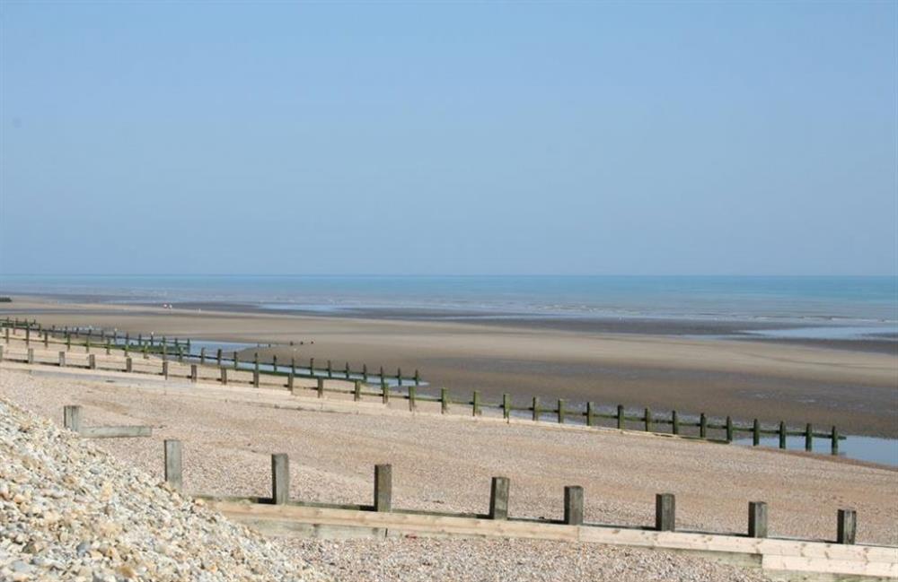 The beach at Winchelsea Cottage, Winchelsea, Sussex