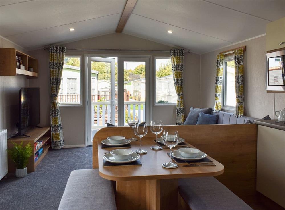 Open plan living space at Windemere Lodge in Morecambe, Lancashire