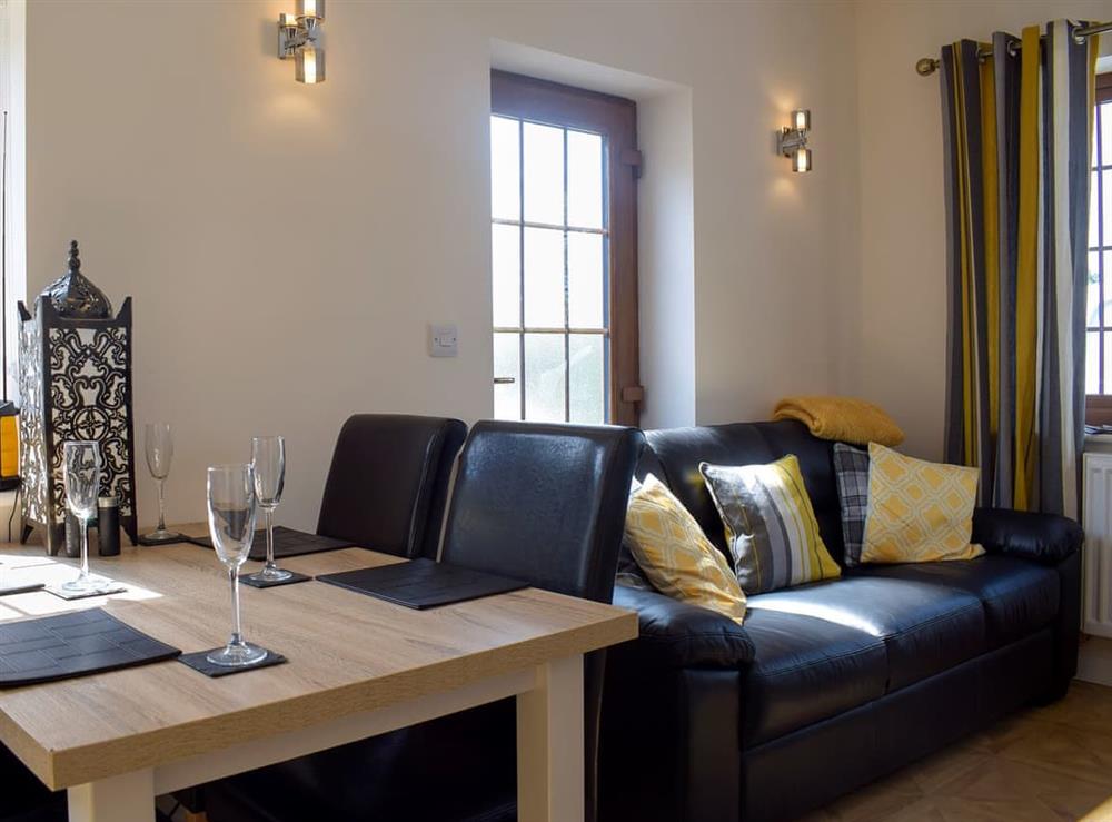 Dining area at Windhover in Glasbury, near Hay-on-Wye, Powys