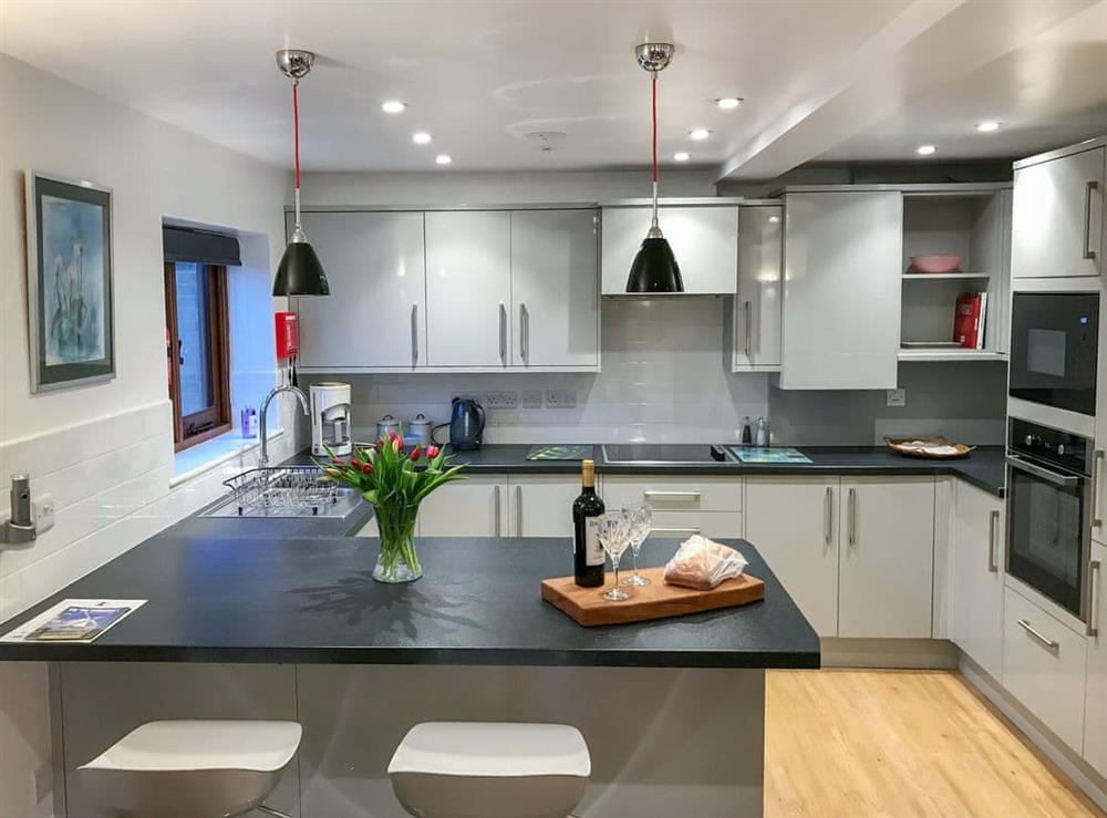 Contemporary styled kitchen at Windmill Barn in Windmill Hill, near Hailsham, East Sussex