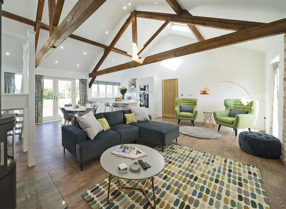 Superbly renovated open plan living space at The Cart Barn, 