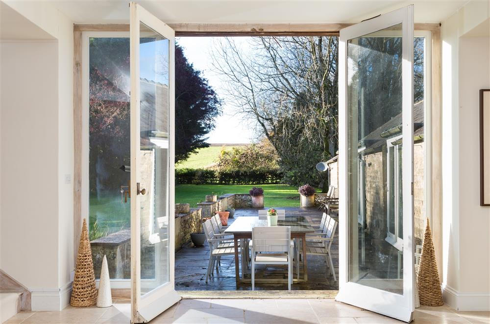 Let the outside in through the french doors