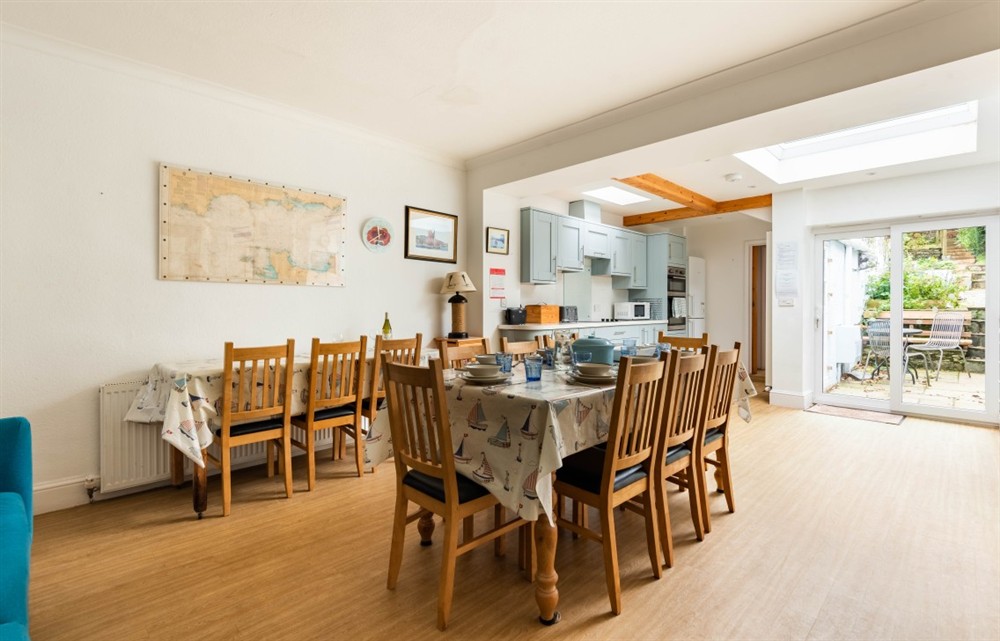 Dining room at Windward House in Salcombe