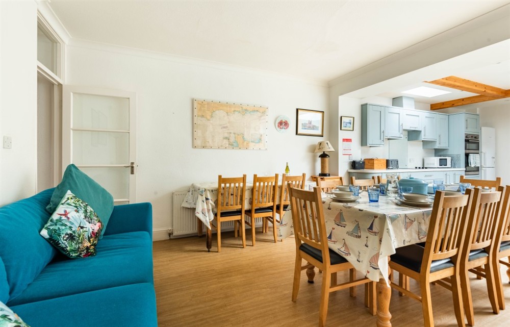 Enjoy the living room at Windward House in Salcombe