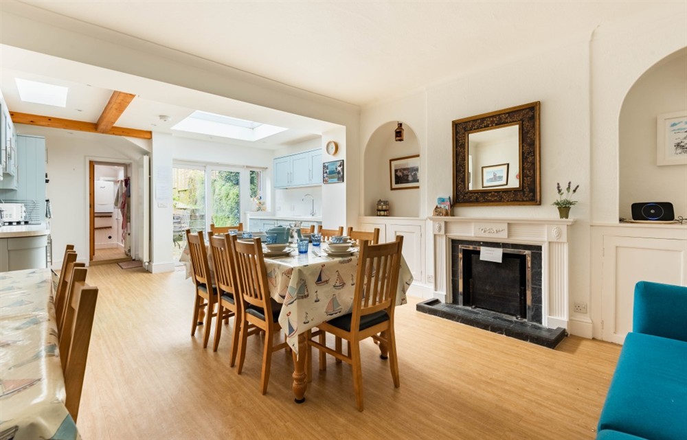 The living area at Windward House in Salcombe