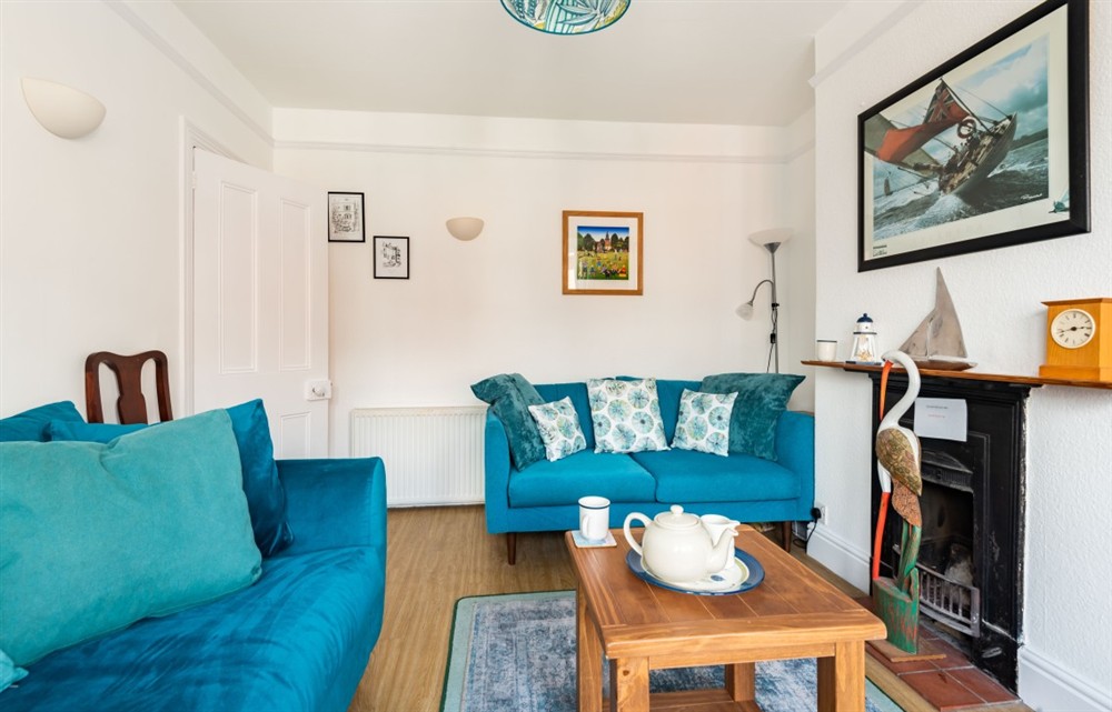 The living room at Windward House in Salcombe