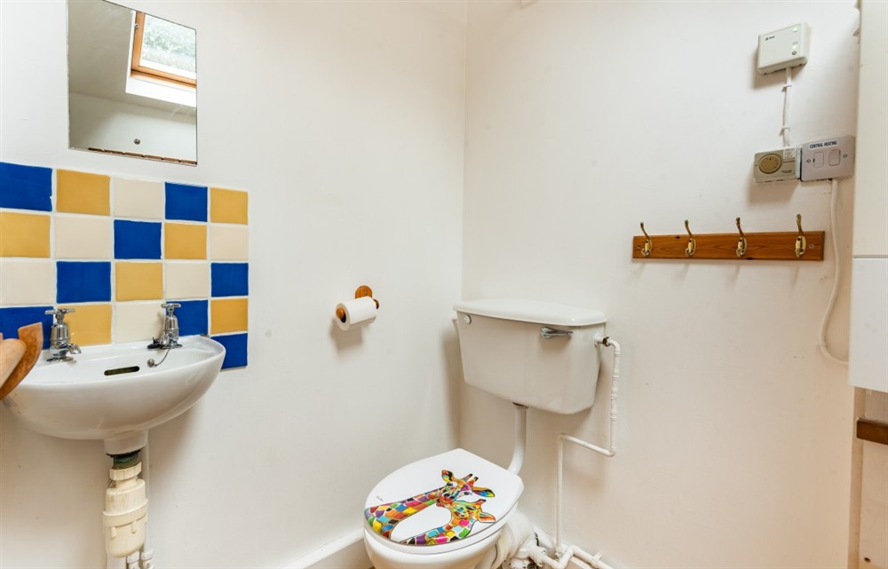 This is the bathroom at Windward House in Salcombe