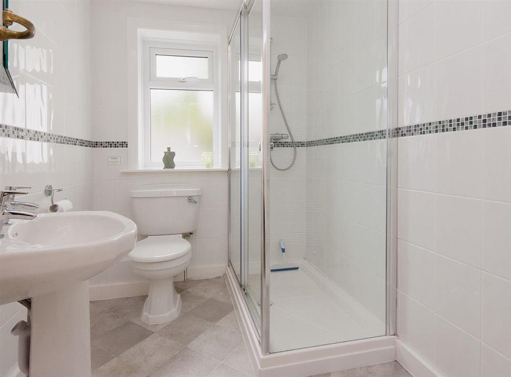 Lovely shower room at Windy Heath in Salcombe, Devon