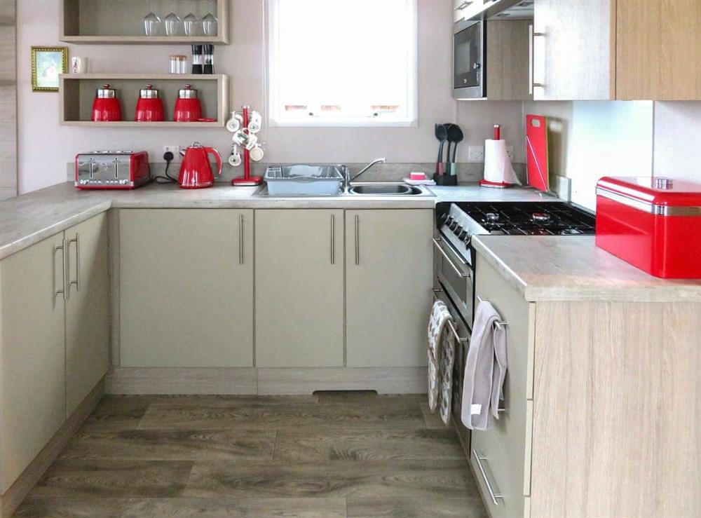 Kitchen at Windy Roost Caravan in Tydd St Giles, Lincolnshire