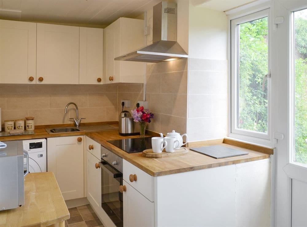Fully appointed fitted kitchen at Winscott Cottage in Holsworthy, near Bude, Devon