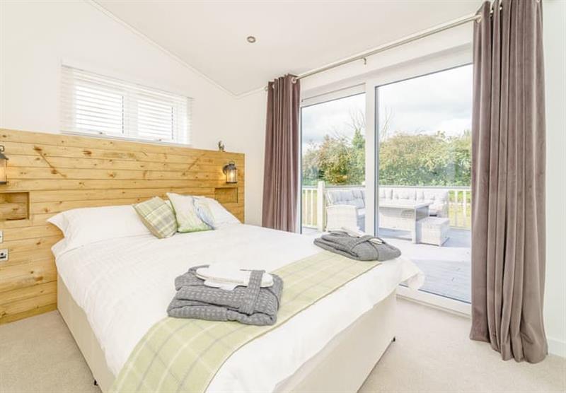 Double bedroom in the Heron at Winston Farm Lodges in Tetchill, Ellesmere