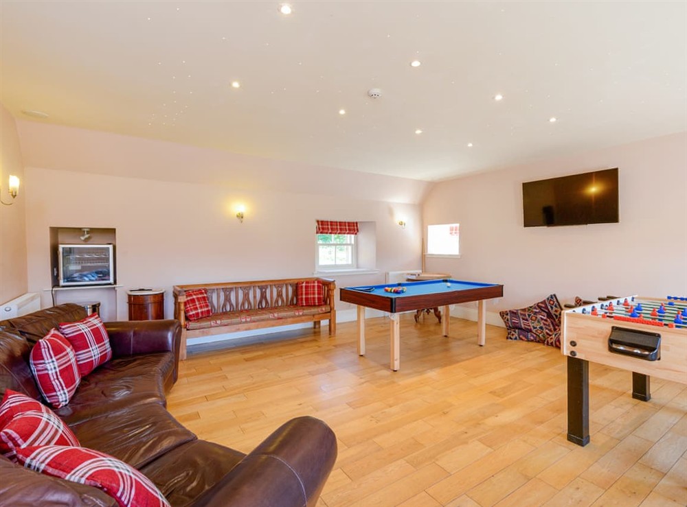 Games room at Winton Cottage in Pencaitland, East Lothian