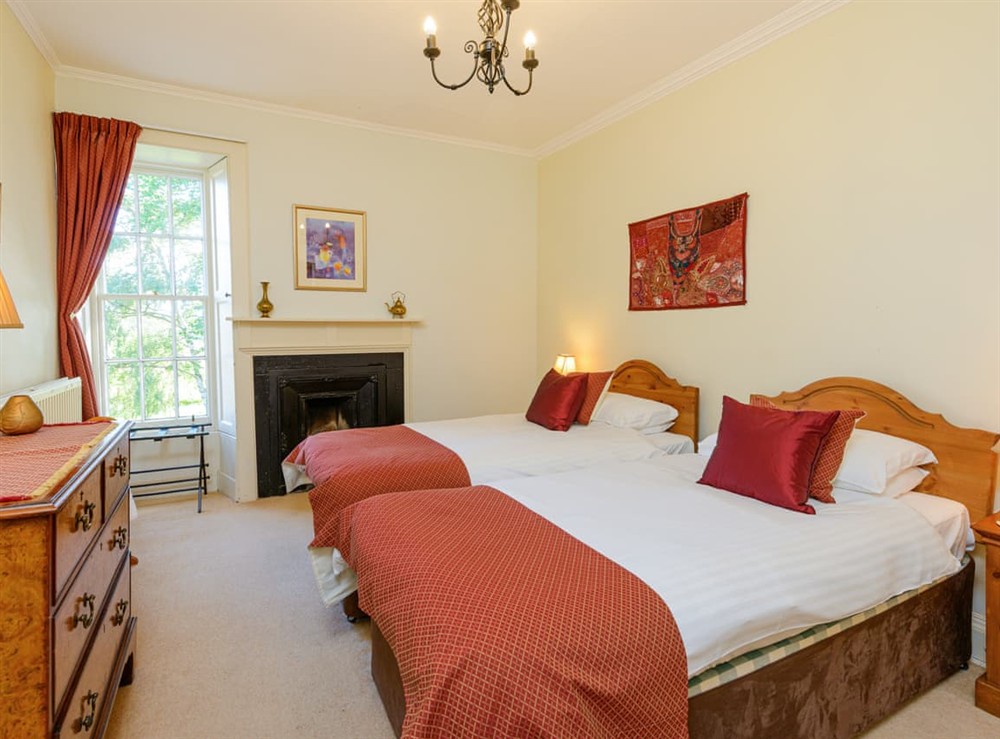 Twin bedroom at Wintonhill Farmhouse in Pencaitland, East Lothian
