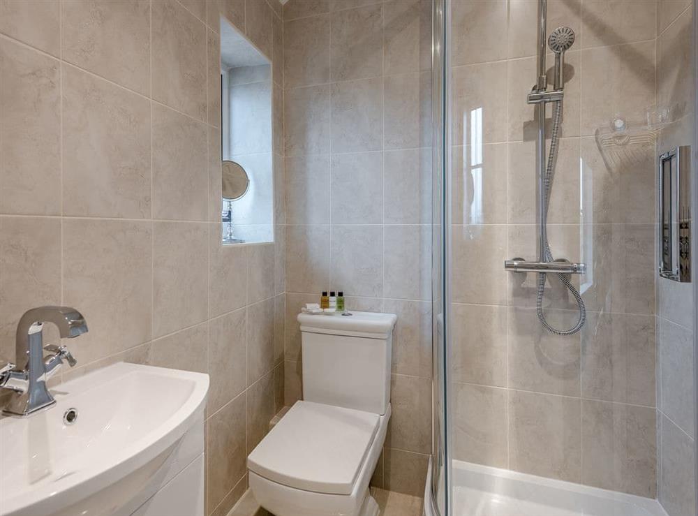 En-suite shower room at Wisteria House in Henstead, near Southwold, Suffolk