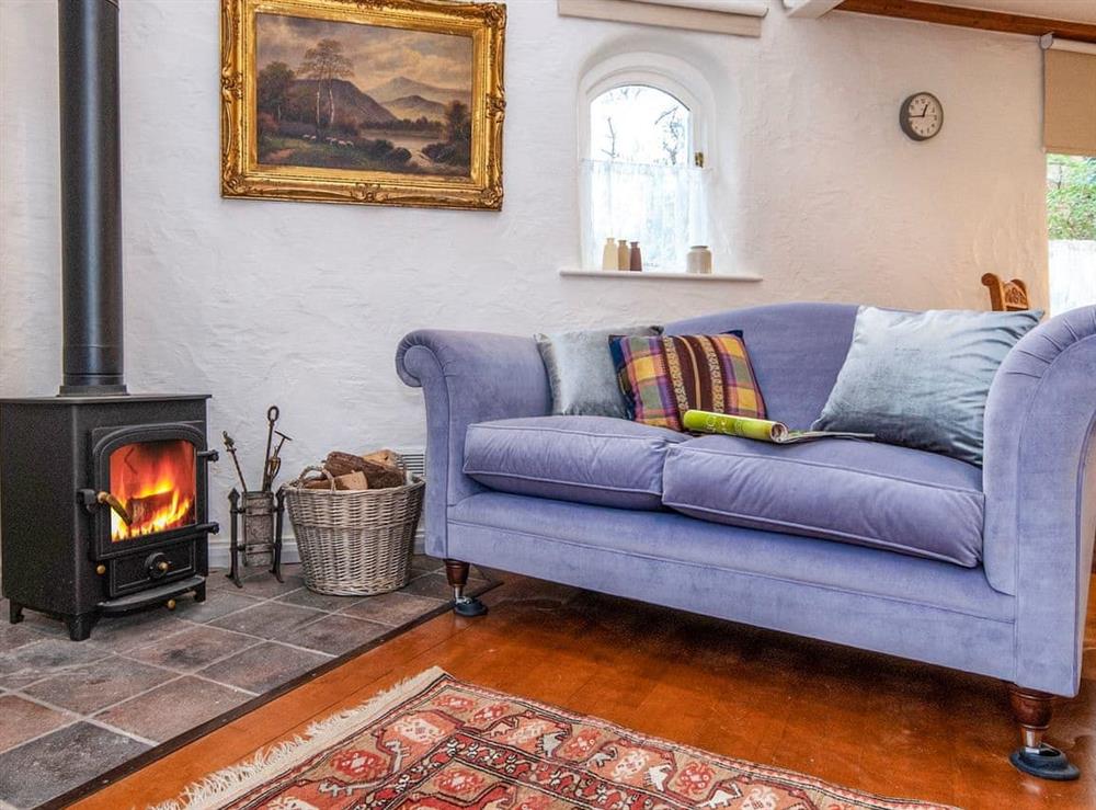 The living room at Wisteria Lodge in Preseli Hills, Pembrokeshire, Dyfed