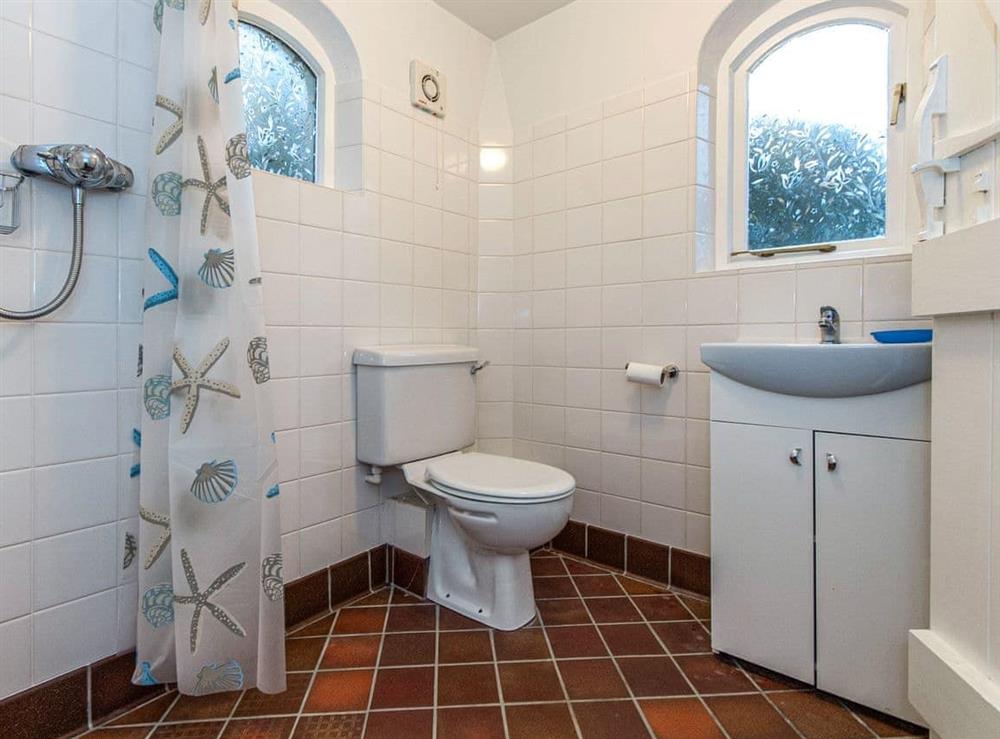 This is the bathroom at Wisteria Lodge in Preseli Hills, Pembrokeshire, Dyfed