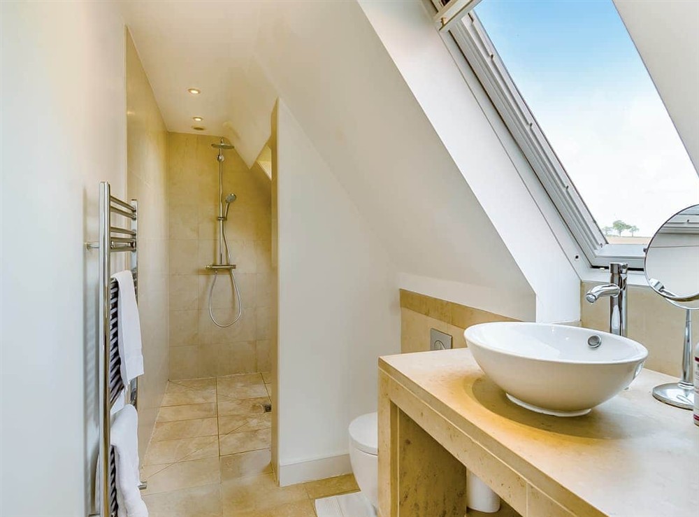 Shower room at Wittle Cottage in Quidenham, Norfolk