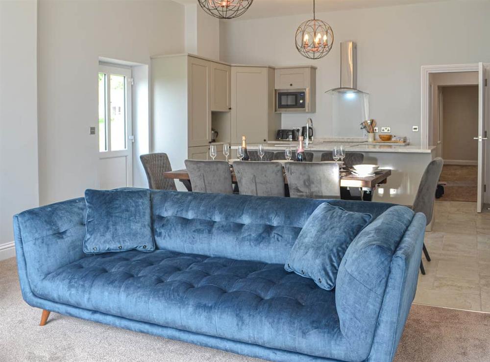 Open plan living space at Wold Retreat in Nafferton, North Humberside