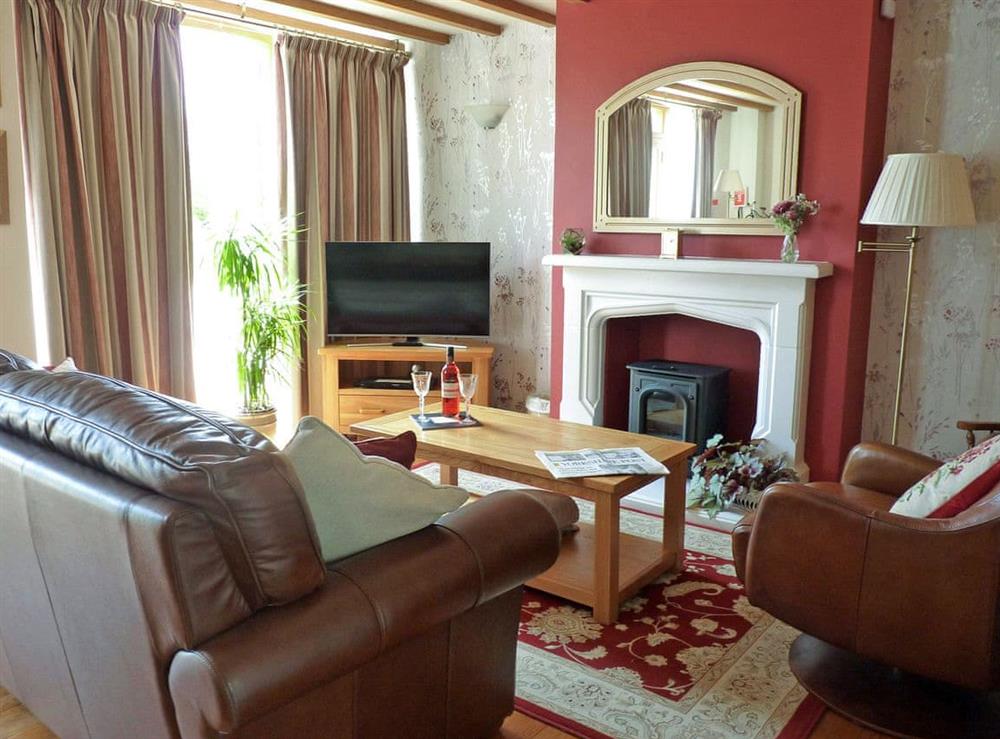 Living area at Wold View Cottage in Thorpe Bassett, near Malton, Yorkshire, North Yorkshire