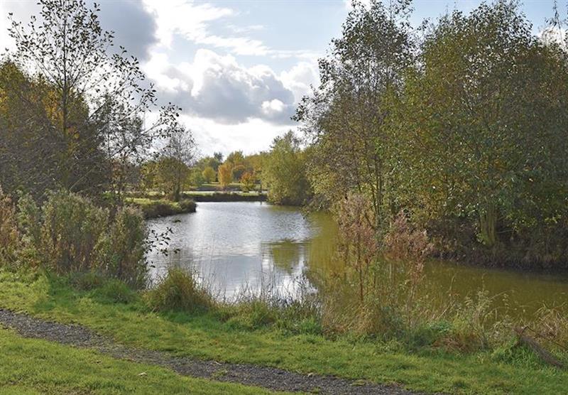 The lake at Wold View Lodges in Claxby, Nr Market Rasen