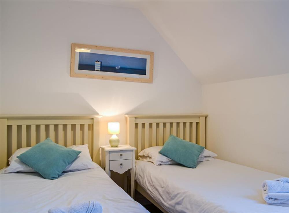 Twin bedroom at Wolfs Den in Filey, North Yorkshire