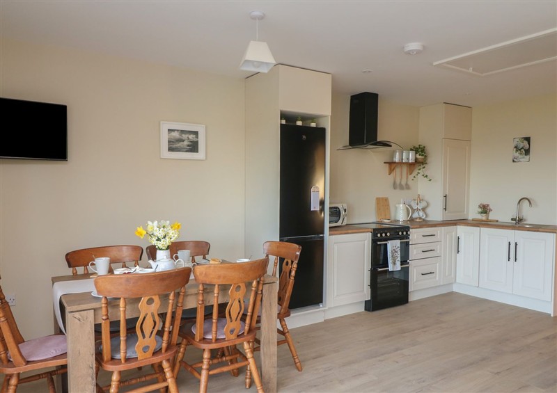 This is the kitchen at Wood Beach Lodge, Grange near Fethard-On-Sea