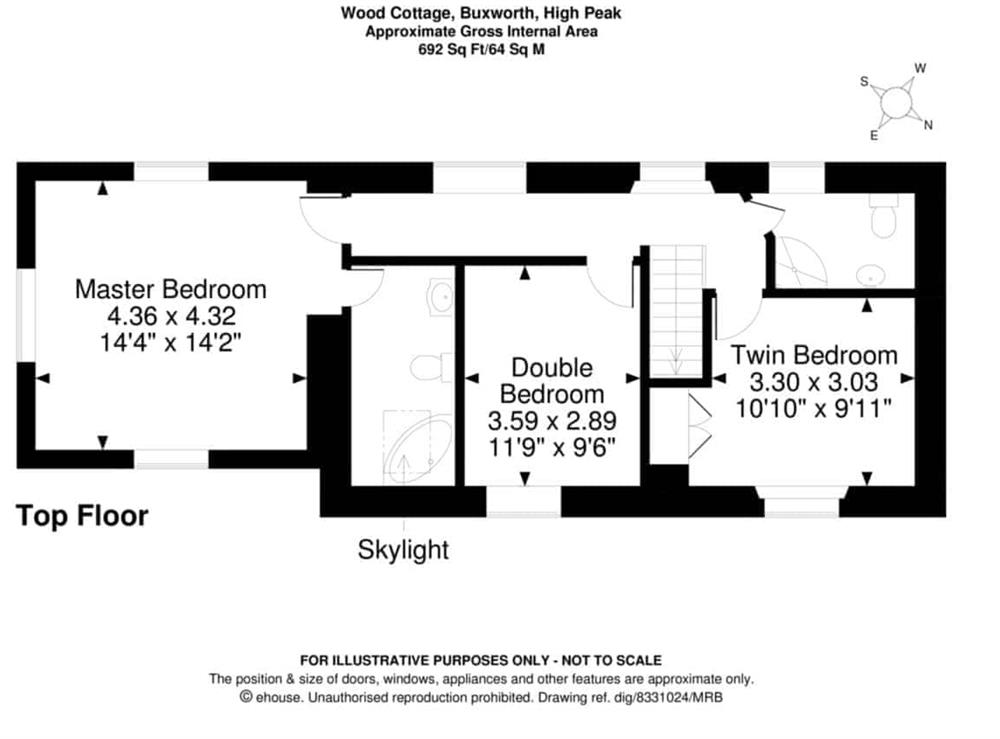 Floor plan of top floor