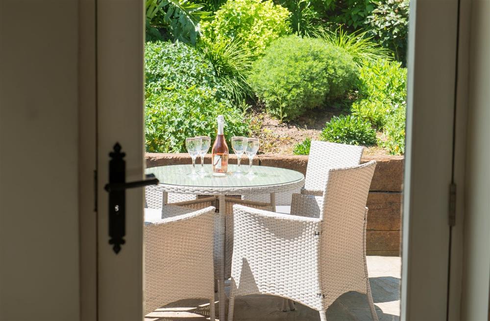 The outdoor dining table