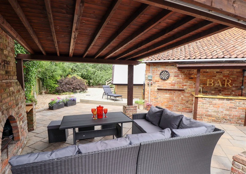 The patio in Wood Farm Cottage at Wood Farm Cottage, Stickney near East Kirkby