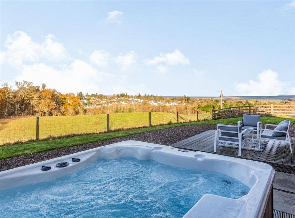 Hot tub at Woodend Barn in Auchterarder, Perthshire