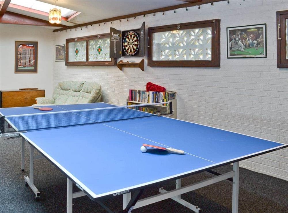 Games room at Woodend Bungalow in Huthwaite, near Sutton-in-Ashfield, Nottinghamshire