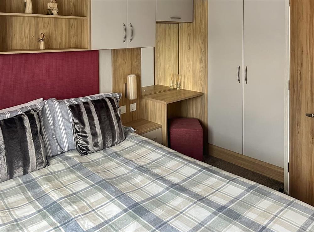 Double bedroom at Woodend Caravan in Lairg, Sutherland