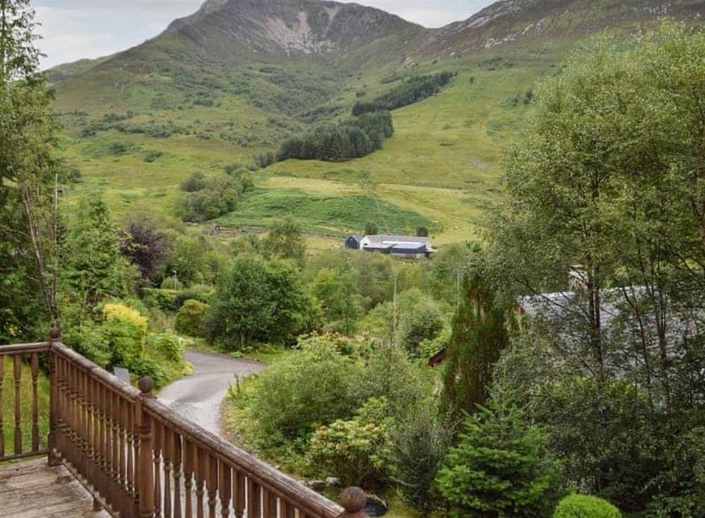 Balcony at Woodend Cottage in Ballachulish, Argyll