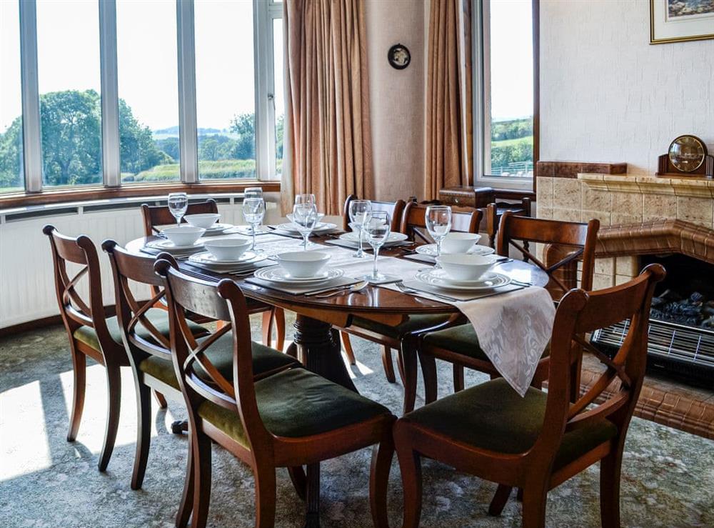 Dining room at Woodend Farmhouse Halmyre in Haugh of Urr, near Castle Douglas, Dumfries & Galloway, Kirkcudbrightshire