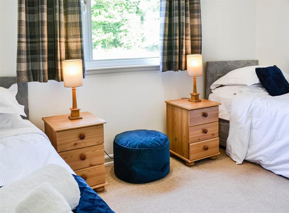 Twin bedroom at Woodend Farmhouse Halmyre in Haugh of Urr, near Castle Douglas, Dumfries & Galloway, Kirkcudbrightshire