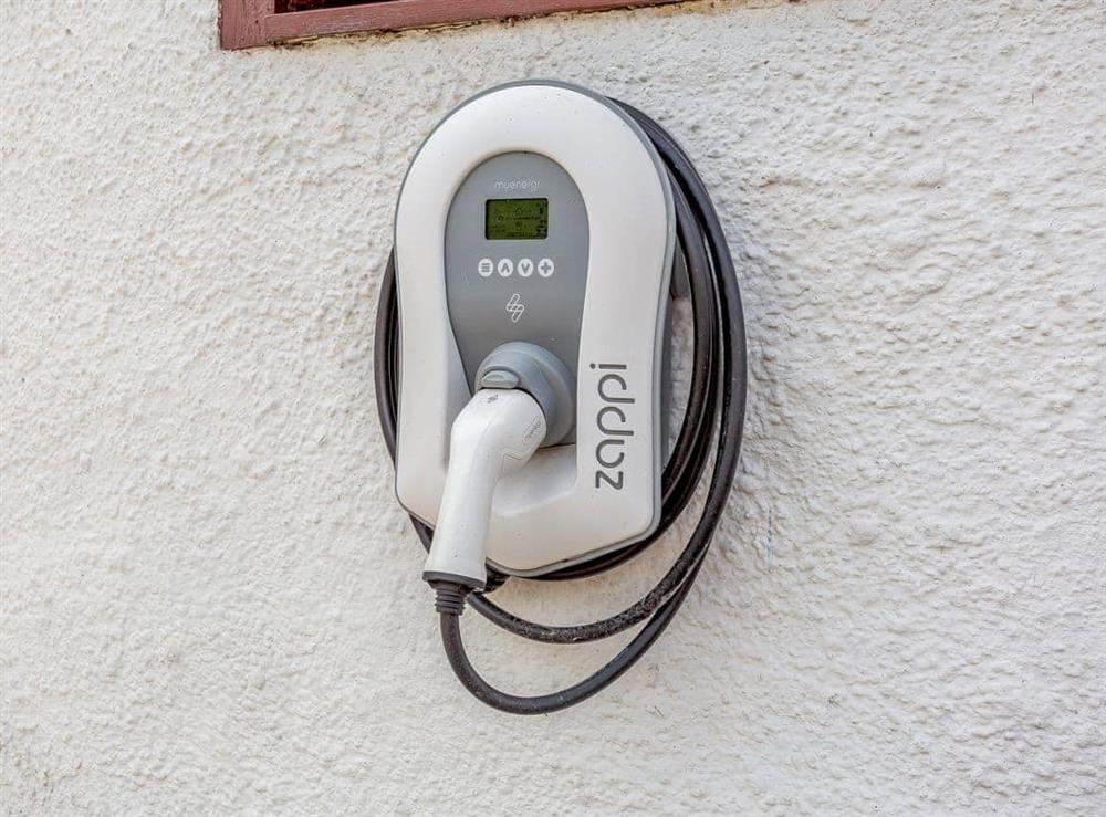 Elecrtric car charging point at Woodford in Boat of Garten, near Aviemore, Inverness-Shire
