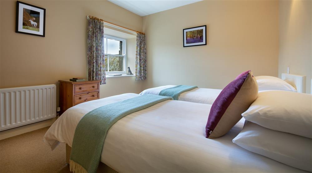 The twin bedroom at Woodford Cottage in Newtownbutler, County Fermanagh