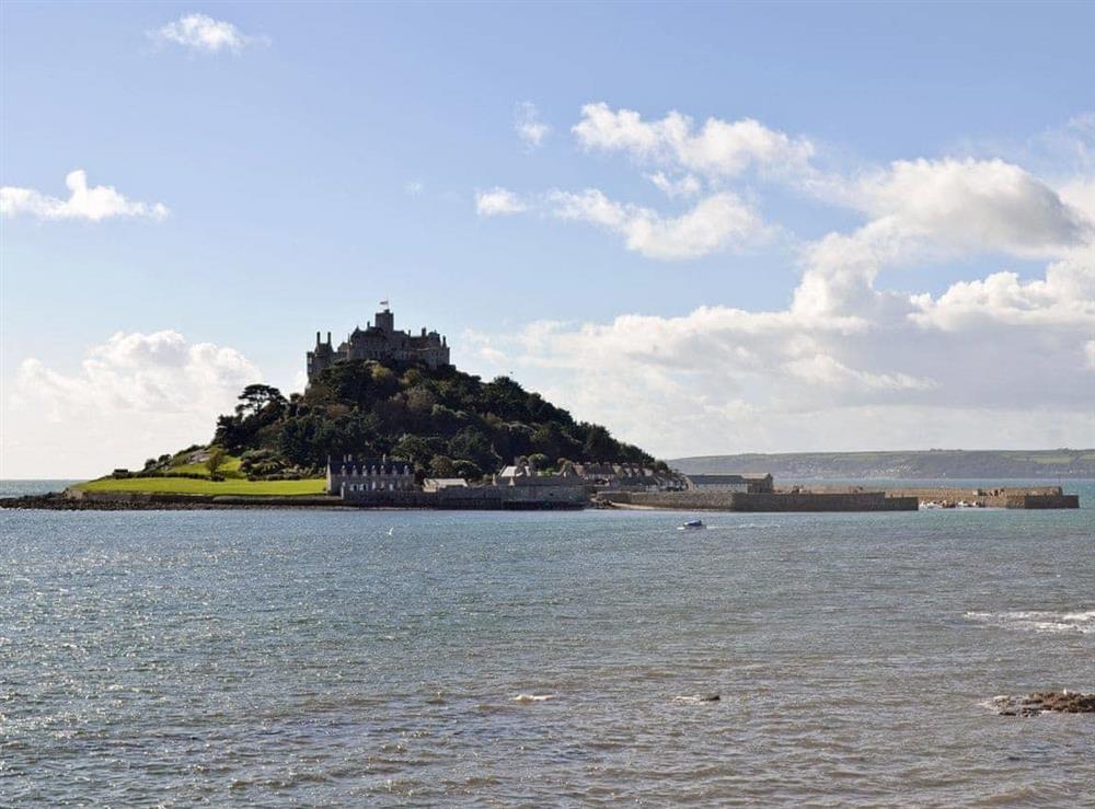 Saint Michael’s Mount at Woodford Cottage in Rosudgeon, near Penzance, Cornwall