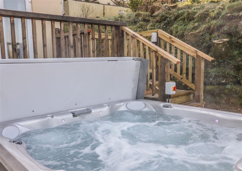 There is a hot tub at Woodhall, Cardinham near Bodmin