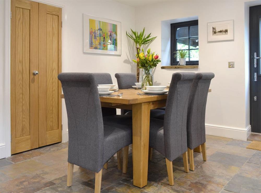 Elegant dining area at Woodhouse View in Frodsham, Cheshire
