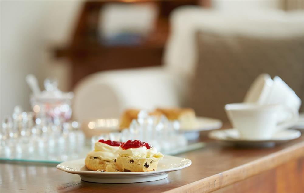 Enjoy a delicious Devonshire cream tea in the comfort of the cottage