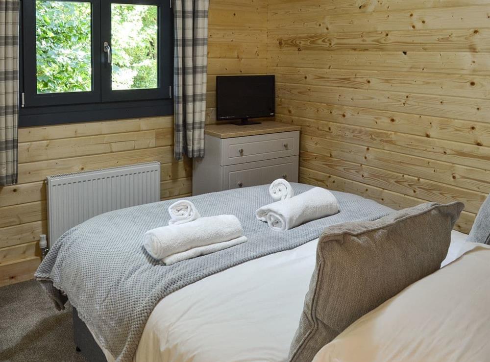 Double bedroom at Woodland Lodge in Perran Downs, near Marazion, Cornwall