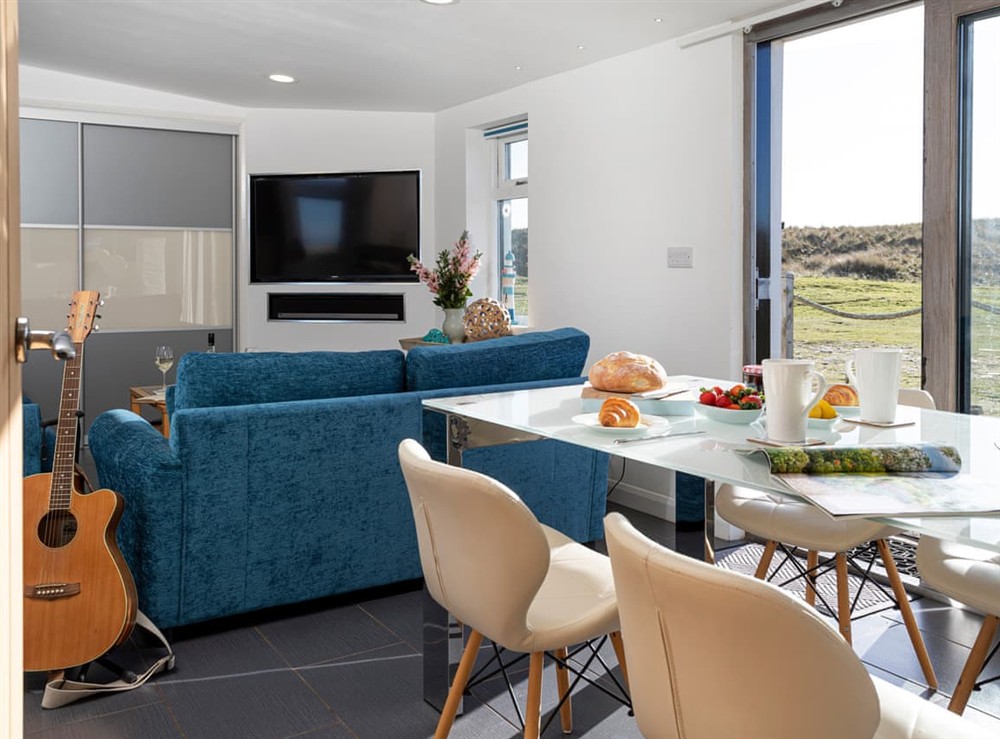 Open plan living space at Woodland Retreat Lodge in Ulverston and Lakeland Peninsula, Cumbria