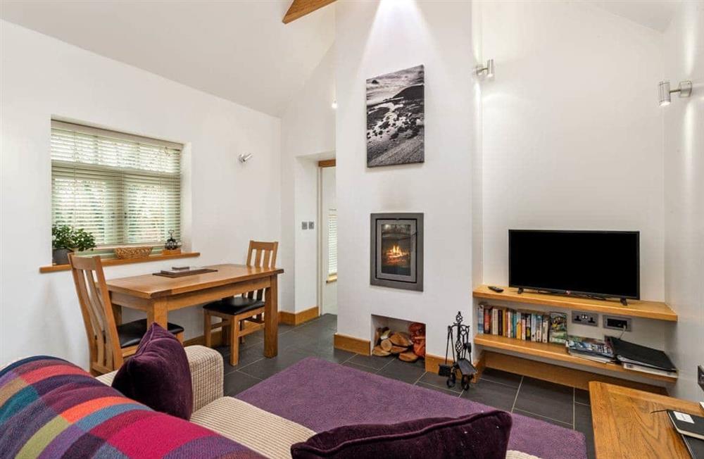 This is the living room at Woodland Retreat in Near Solva, Pembrokeshire, Dyfed