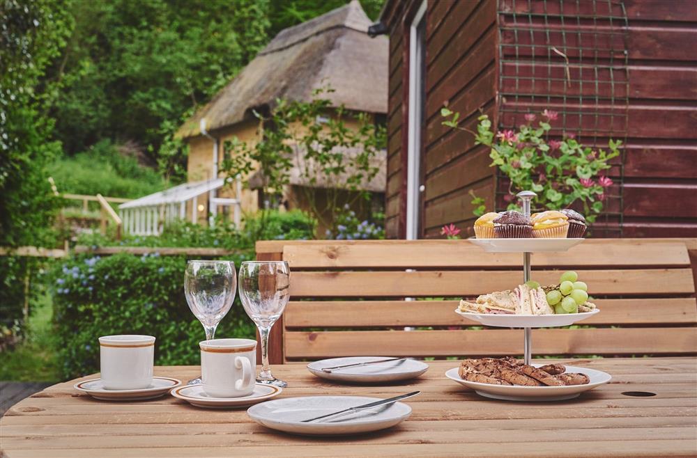 The outdoor dining table